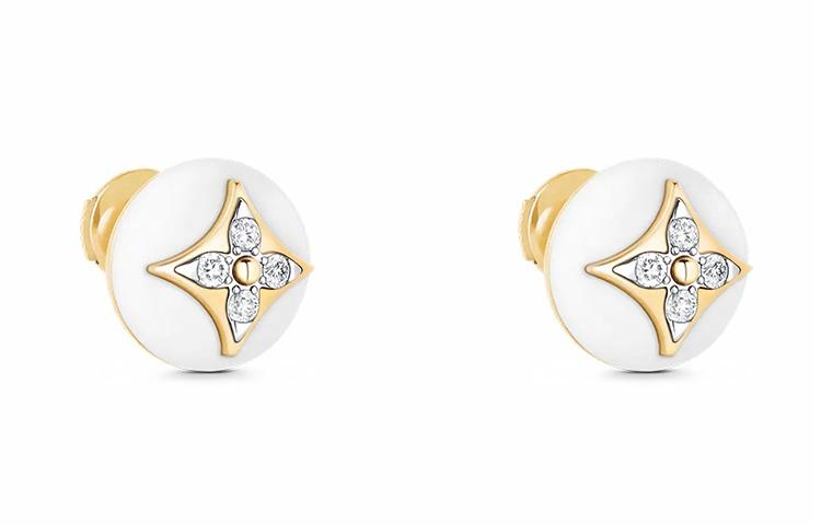 Женские серьги Louis Vuitton (белые)