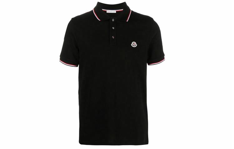 Мужское поло Moncler SS21 (черное)