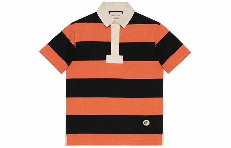 Мужская футболка Gucci polo (оранжевая)
