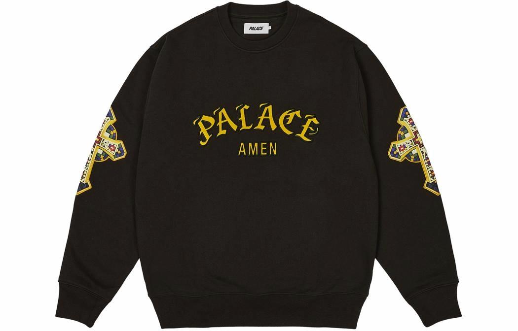 Свитшот Palace PALACE SS24 SAINTS CREW (черный)