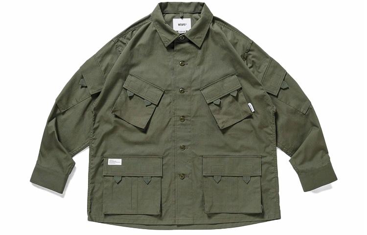 Мужская рубашка WTAPS FW21 Multi-Pocket (однотонная)