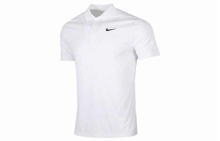 Мужские футболка поло Nike Dri-Fit Victory LogoPolo (белая) — фото 1