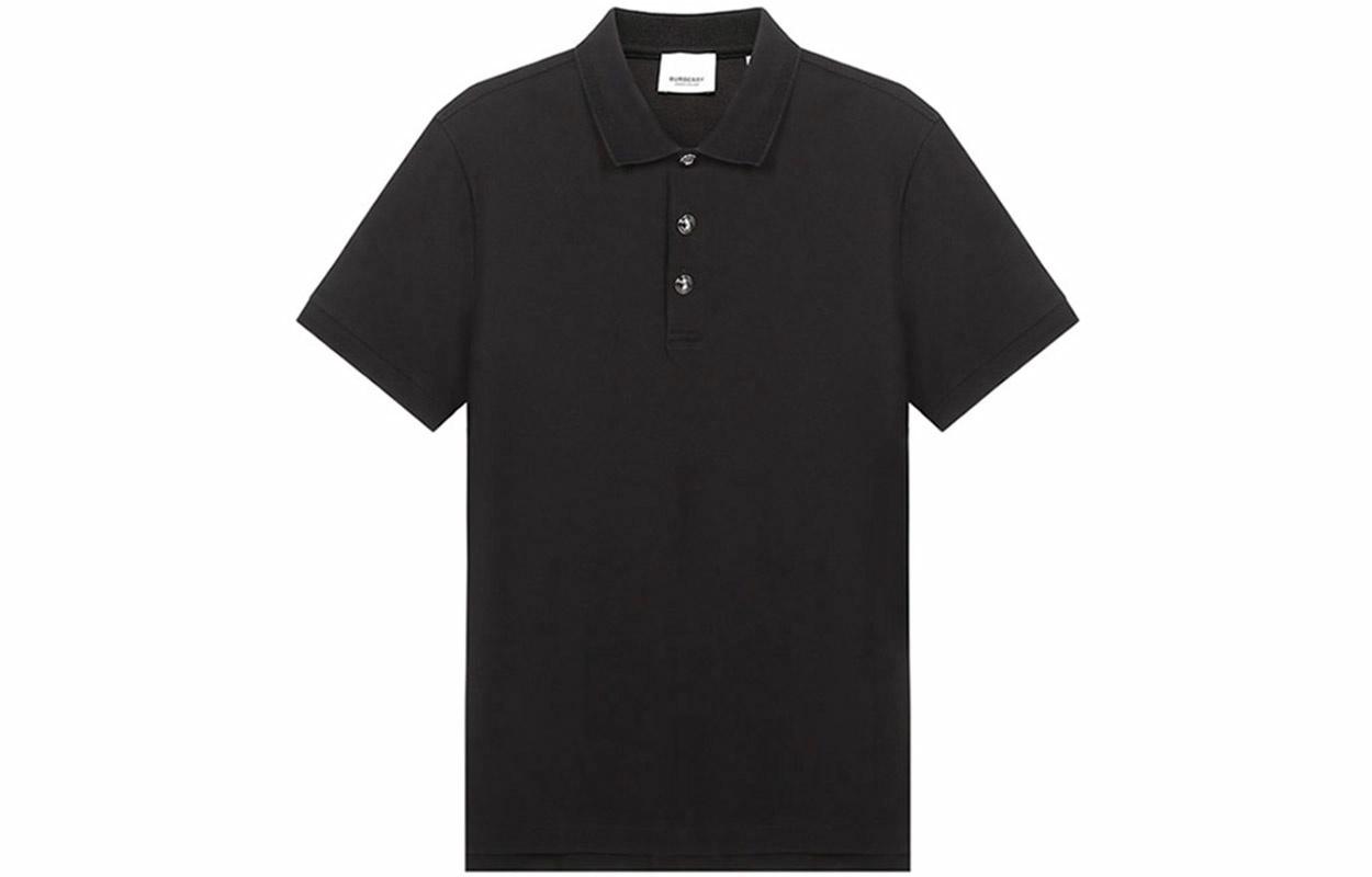 Мужское поло Burberry Polo (черное) — фото 1