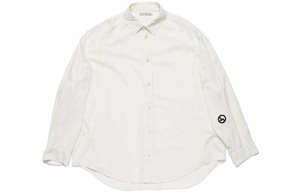 Мужская рубашка Acne Acne Studios SS24 (серо-белая)