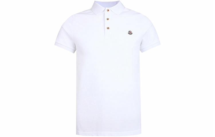 Мужская футболка Moncler SS21 Polo (белая)