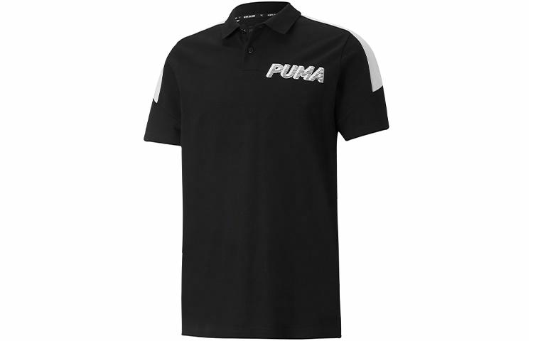 Мужская футболка PUMA Modern Sports LogoPolo (черная) — фото 1