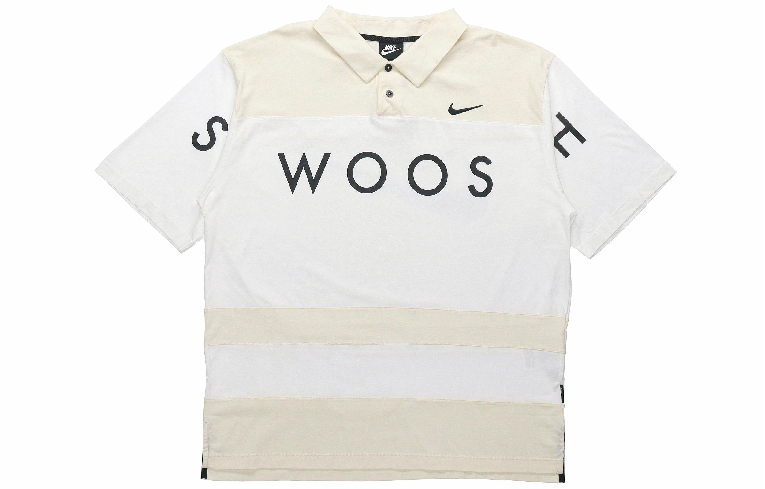 Мужская футболка Nike Sportswear Swoosh LogoPolo (молочная) — фото 1