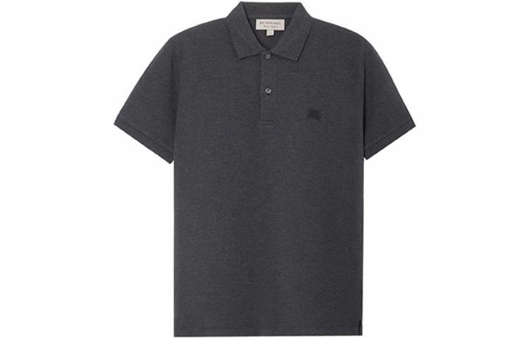 Мужская футболка Burberry Polo (темно-серая)