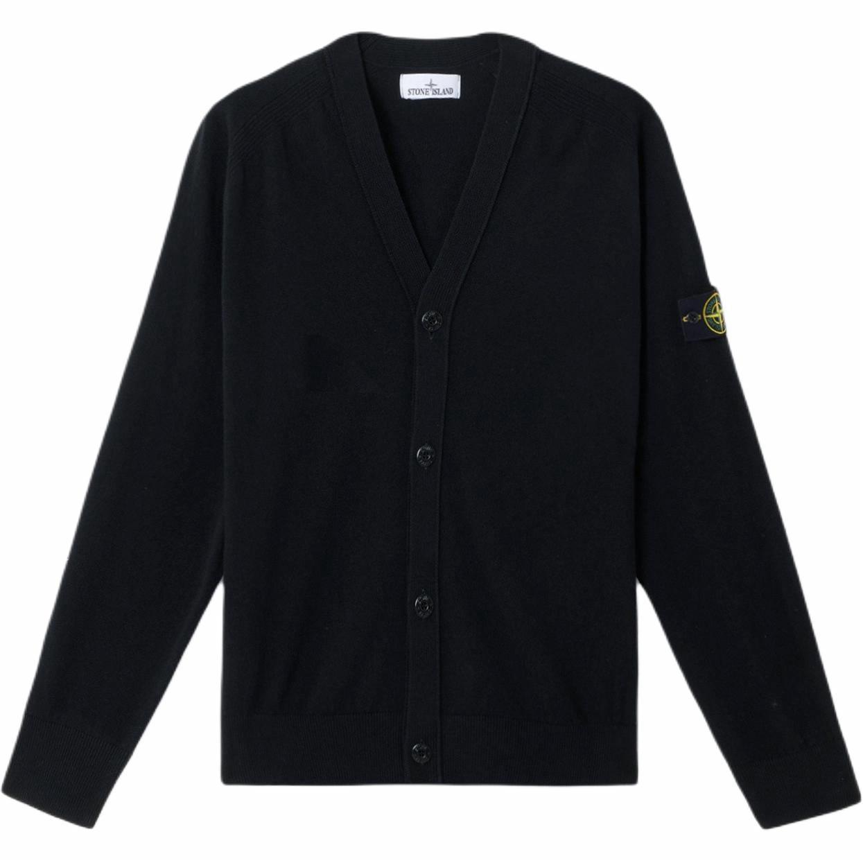 Мужской кардиган STONE ISLAND Вязаный (черный)