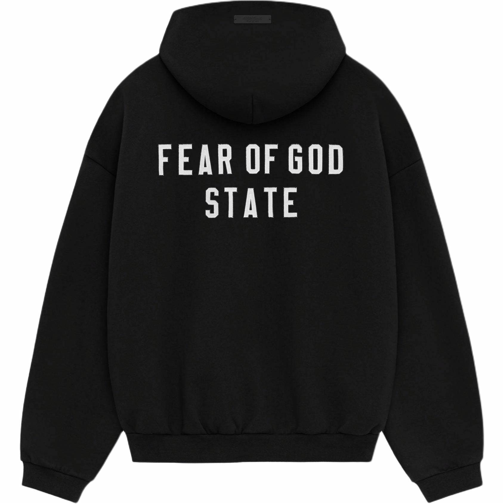 Мужское худи Fear of God Essentials FW25 Heavy Fleece Hoodie (черное)