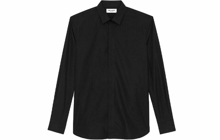 Мужская рубашка SAINT SAINT LAURENT FW21 Yves (черная)