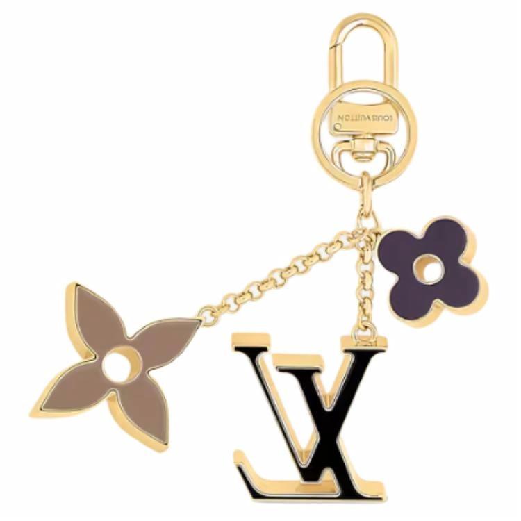 Женский брелок Louis Vuitton LOUIS VUITTON Fleur de Monogram (золотой) — фото 2