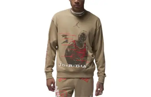 Jordan Essentials Men's Loopback Fleece Crew Sweatshirt Men's Khaki