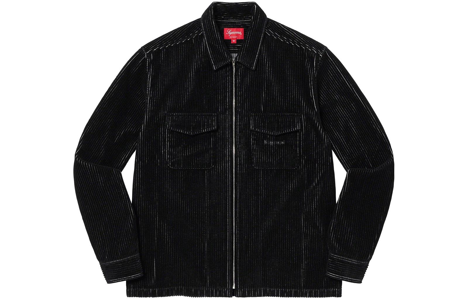 Рубашка Supreme Supreme SS23 Week 2 2-TONE CORDUROY ZIP UP SHIRT (бежево-коричневая)