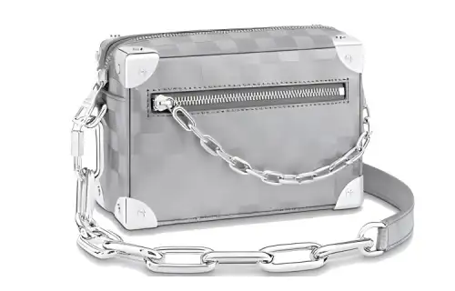 LOUIS VUITTON Mini Soft Trunk Glitter Silver
