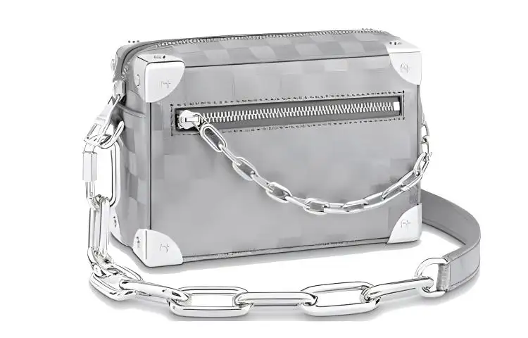 LOUIS VUITTON Mini Soft Trunk Glitter Silver