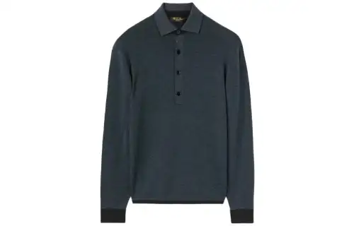 Loro Piana SS23 Polo Shirt Men's Blue Black
