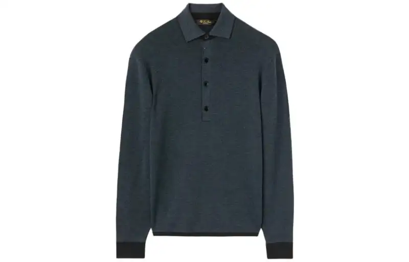 Loro Piana SS23 Polo Shirt Men's Blue Black