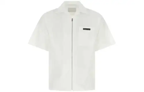 PRADA Logo Detailed Short-Sleeved Shirt