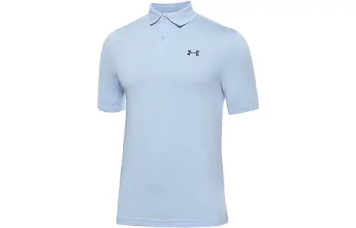 Under Armour Performance Polo Shirts Men's Light Blue Polo Collar Moderate Straight Fit