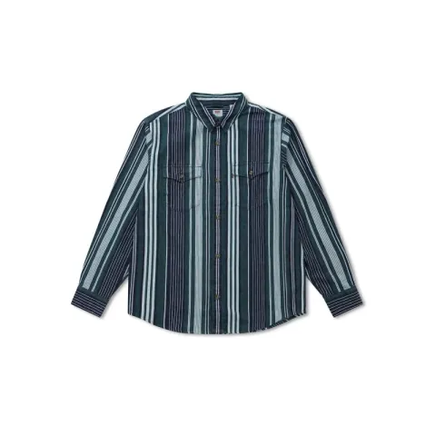 Levi's Shirts Men's Green Lapel Moderate Shirt