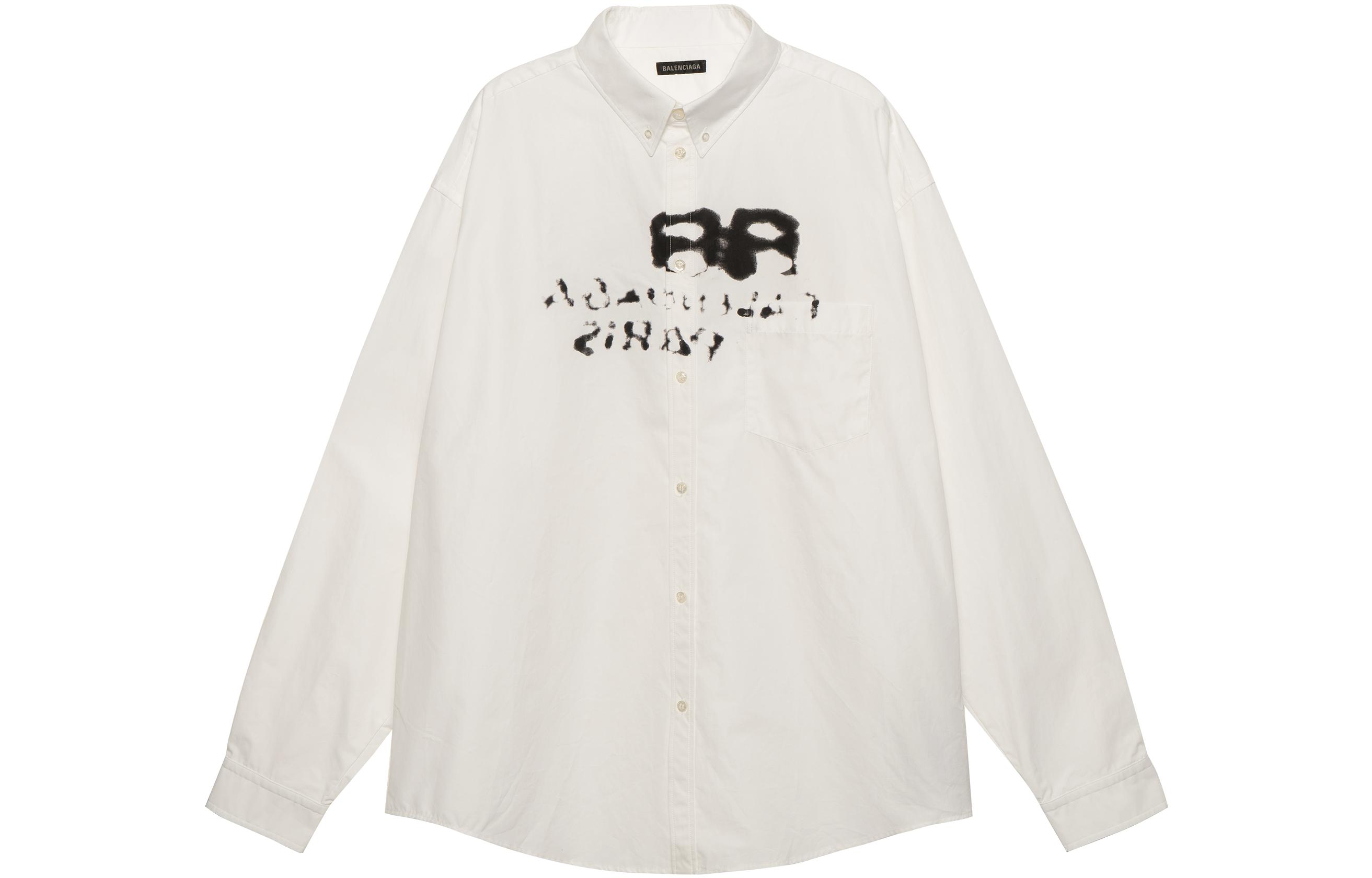 Мужская рубашка Balenciaga V (белая)