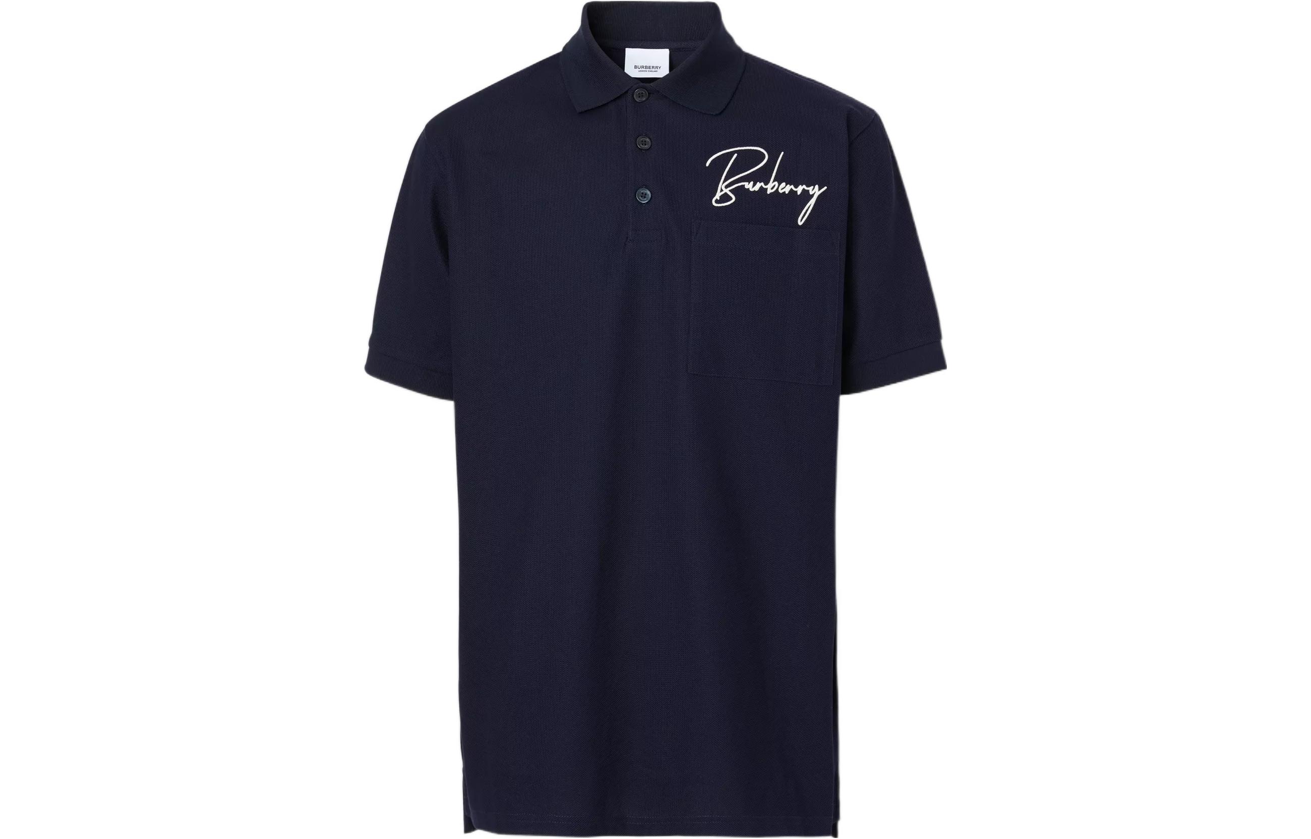 Burberry Logo Embroidered Oversized Polo Shirt