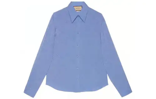 GUCCI X Harry Styles Co branded FW22 Shirt Men's Blue