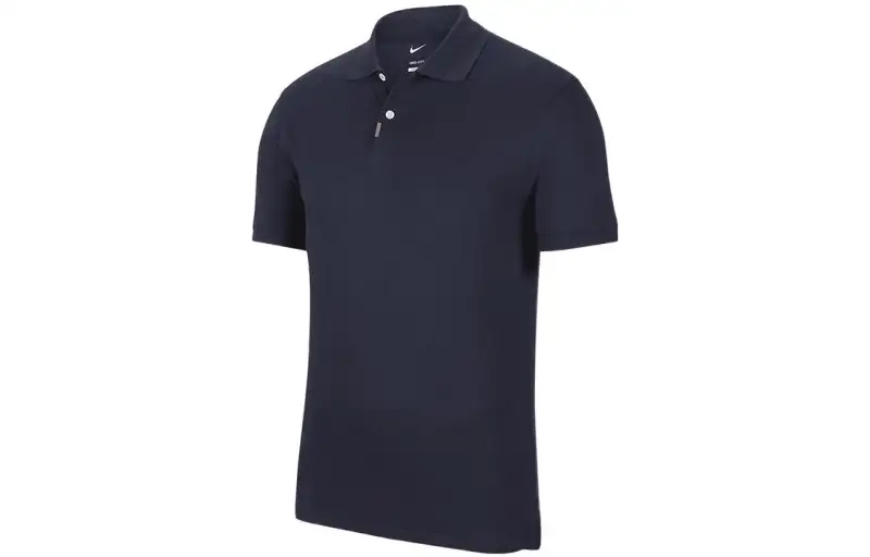 Nike Polo Shirts Men's Dark Blue Polo Collar Moderate Straight Fit