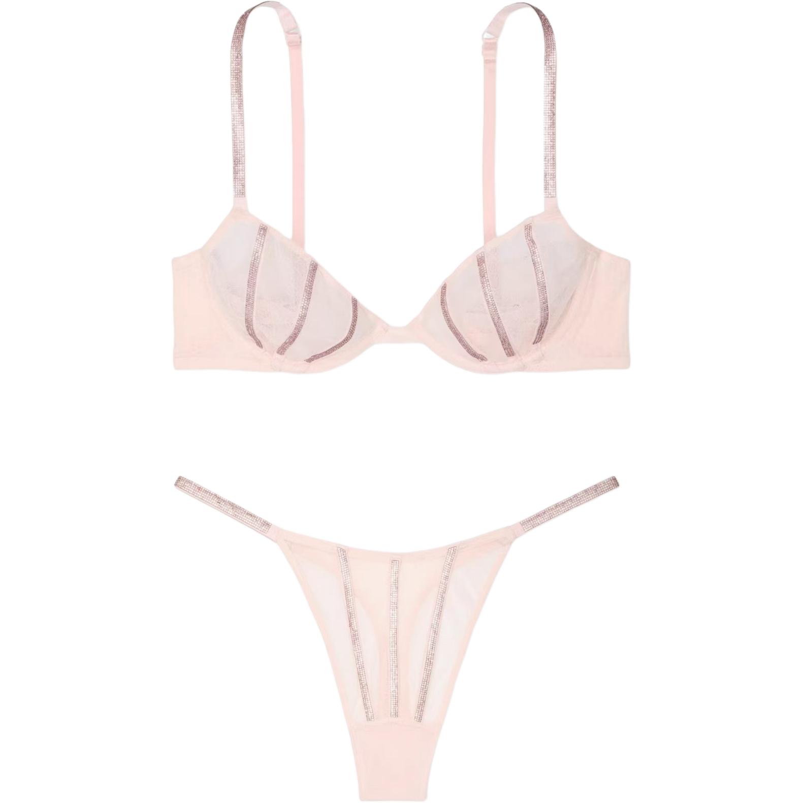Женский комплект белья Victoria's Secret (розовый)