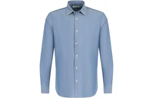 Loro Piana Shirts Men's Blue Lapel Moderate