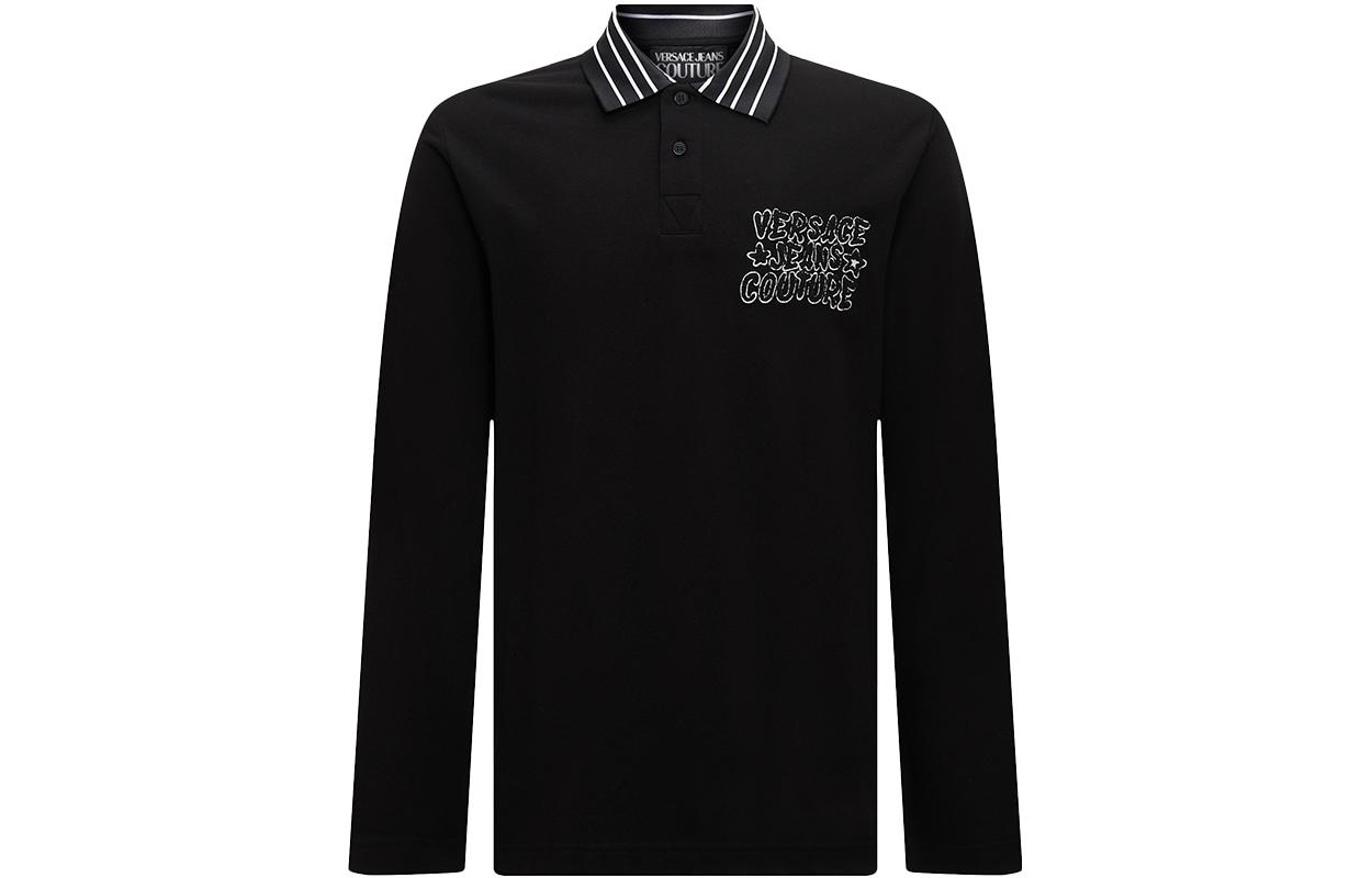 Мужская футболка поло Versace Jeans Couture Polo (черная)