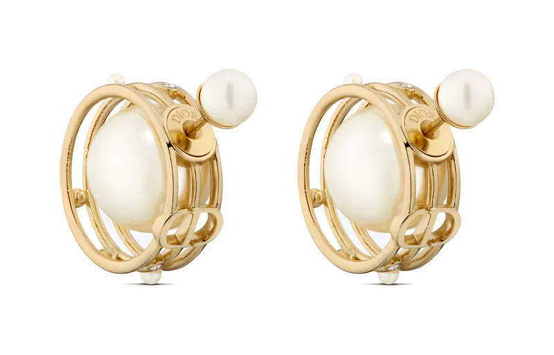 DIOR Metal Earrings Women's Gold