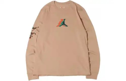 Jordan Sweatshirts Men's Brown Crew Neck Moderate Regular