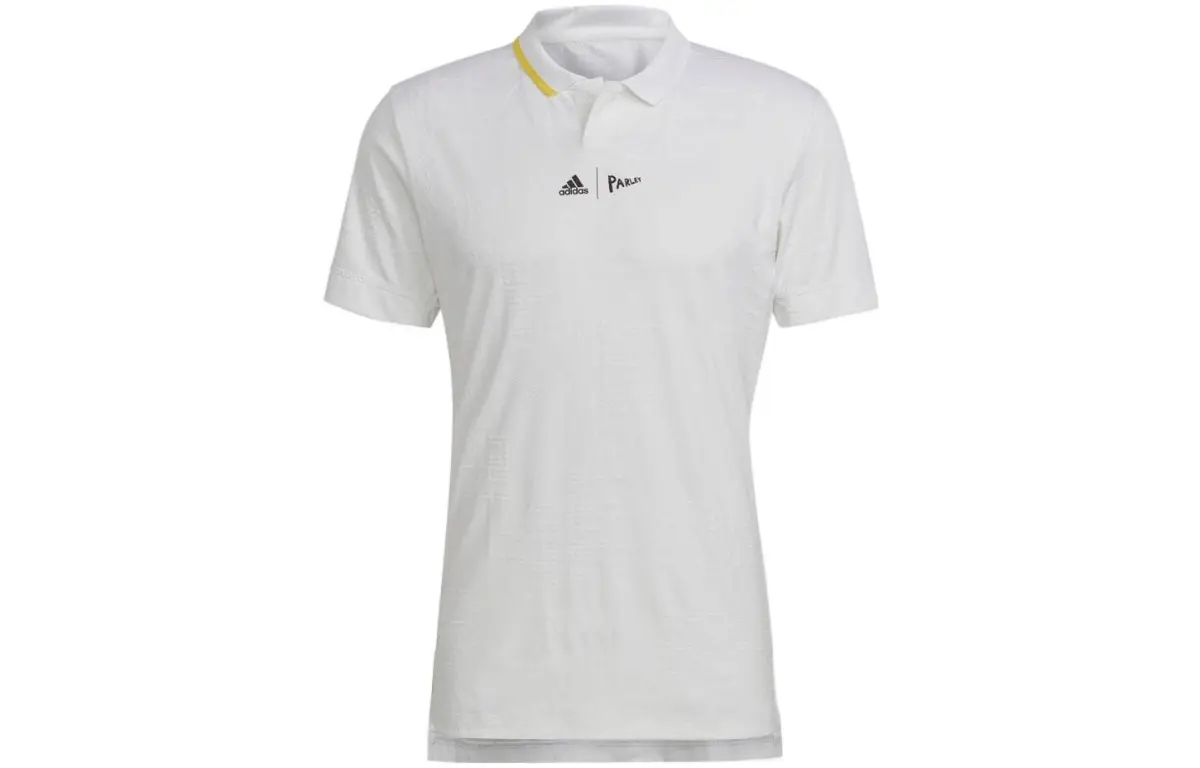 Adidas Polo Shirts Men's White Polo Collar Moderate Straight Fit