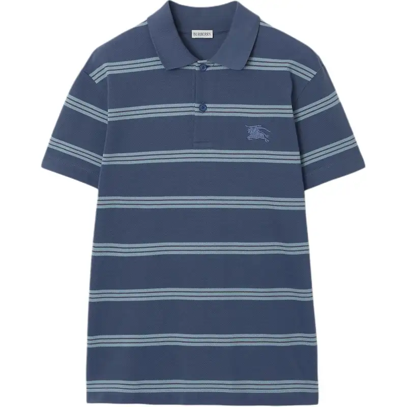 Burberry striped cotton polo shirt
