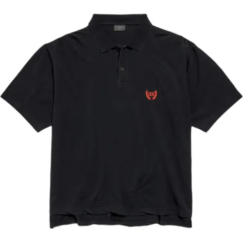 Balenciaga SS25 Polo Shirt Regular Fit Men's Black