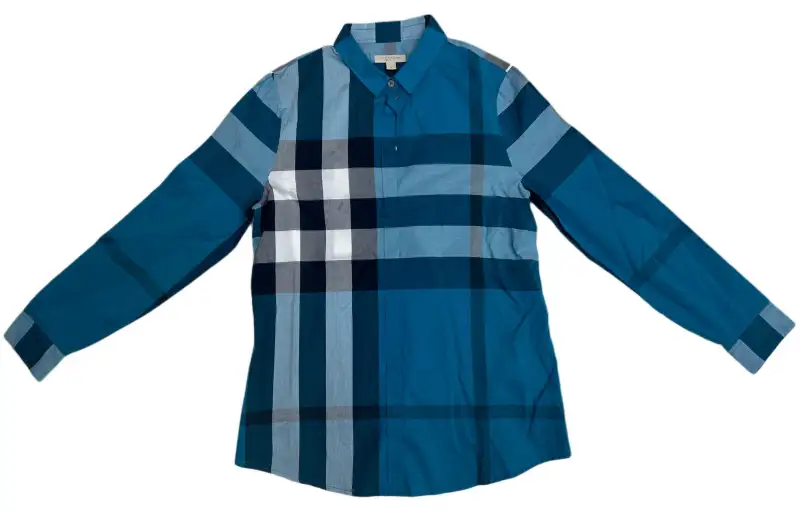 Burberry Shirts Men's Blue Lapel Moderate Other