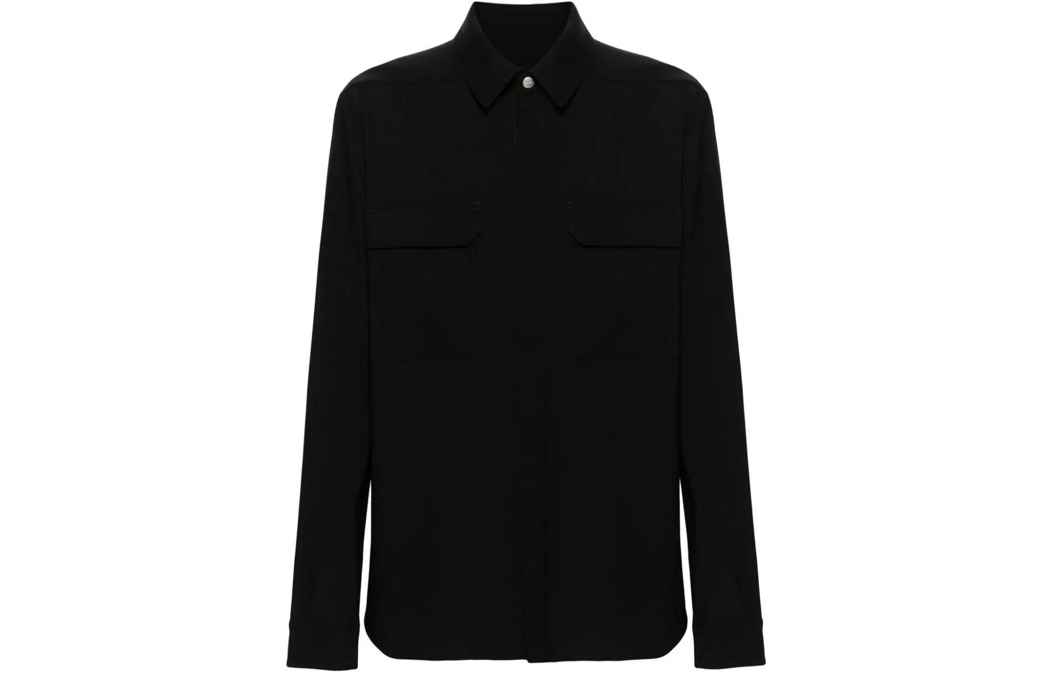 RICK OWENS Long-Sleeved Press-Stud Shirt