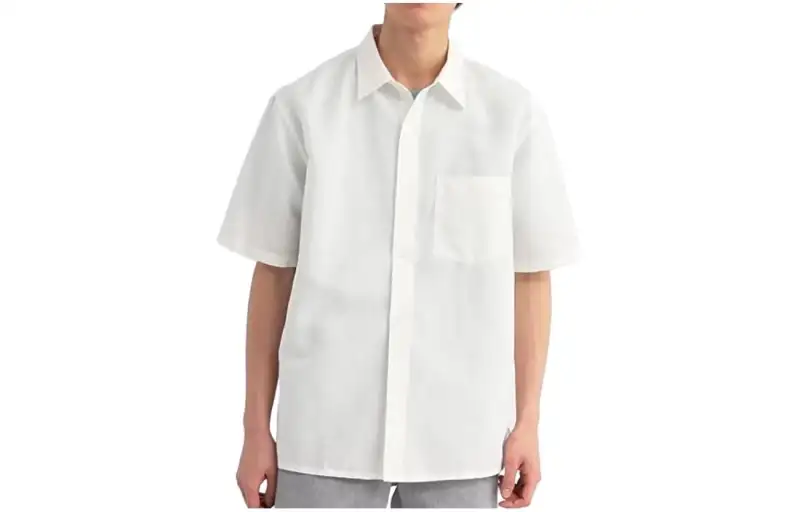 UNIQLO Shirts Men's White Pointed Collar Moderate Other