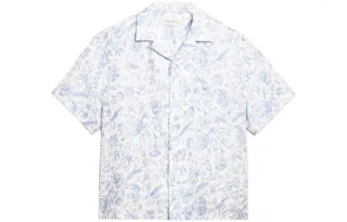 Golden Goose Shirts Men's Light Blue Lapel Moderate Other
