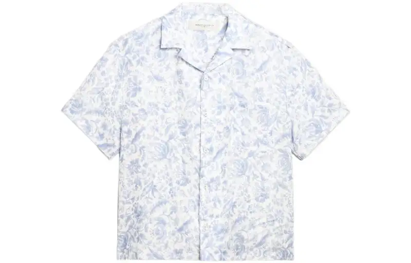 Golden Goose Shirts Men's Light Blue Lapel Moderate Other