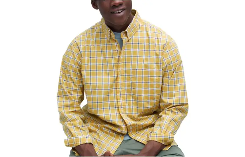 UNIQLO Shirts Men's Yellow Square Collar Moderate Other