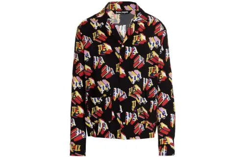 Palm Angels logo-print long-sleeved shirt