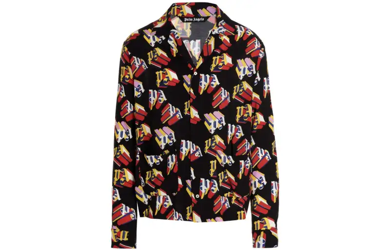 Palm Angels logo-print long-sleeved shirt