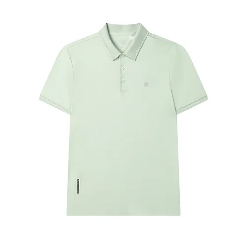 FILA WHITE Polo Shirt Men's Gray Mist Green