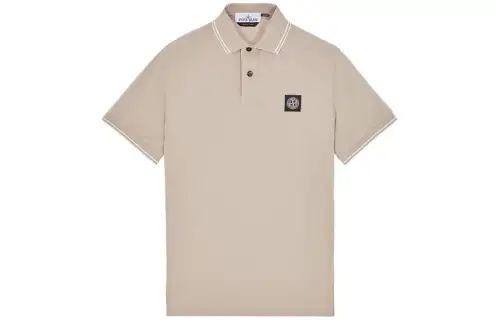 STONE ISLAND Logo Patch Short Sleeved Polo Shirt
