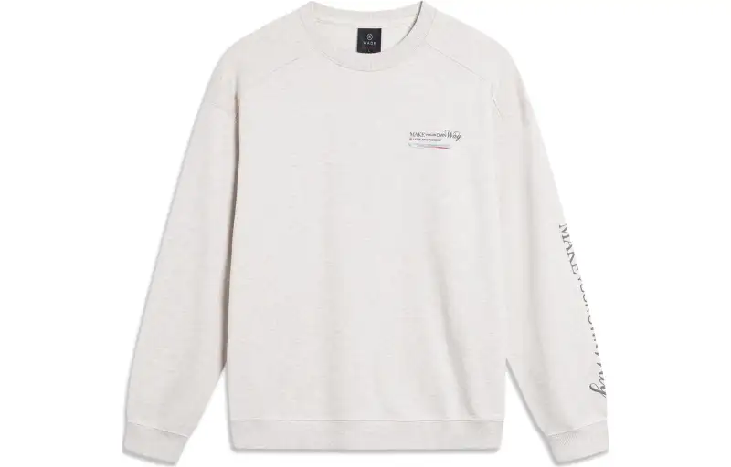 Li Ning Sweatshirt Unisex Heather Gray Tile Gray