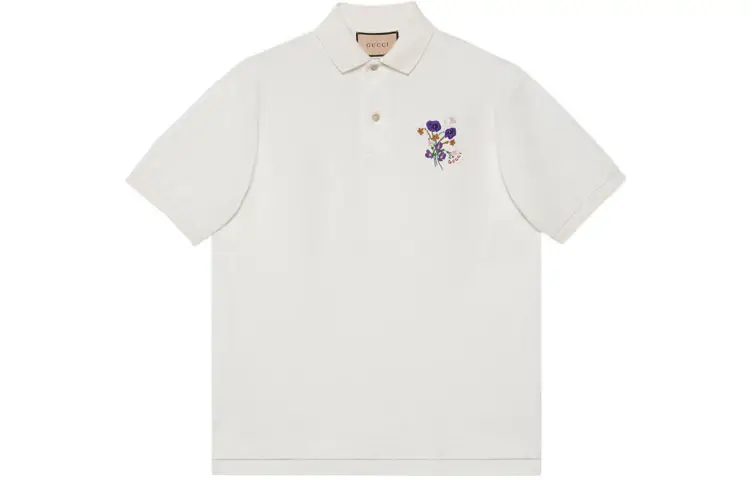 GUCCI Fw22 Tanabata Series Polo Shirt Men's White
