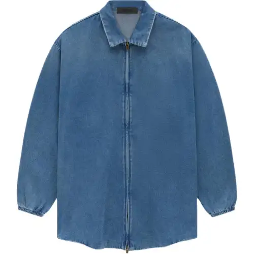 Fear Of God Essentials zip-up denim shirt jacket